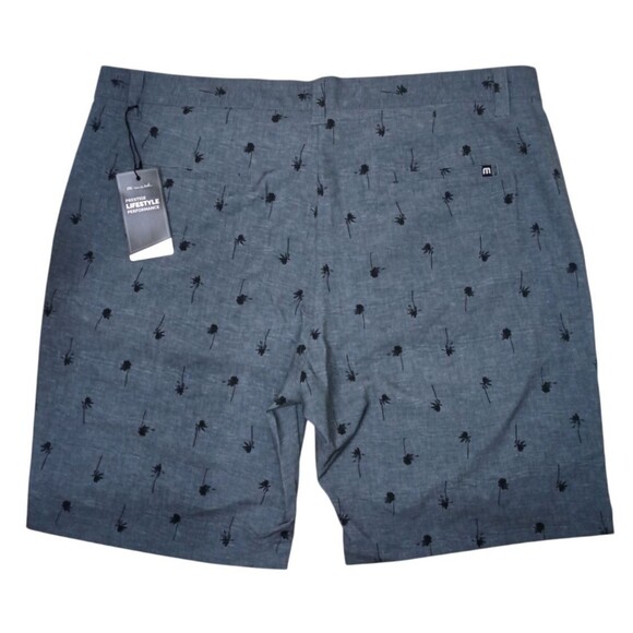 Travis Matthew Mens But Why Golf  Performance Shorts Size 40 Blue Palm Trees NWT - Picture 5 of 9